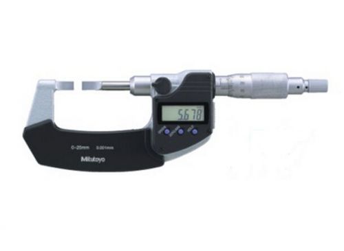 Mitutoyo 422-260 LCD Blade Micrometer, Ratchet Stop, 0-25mm Range, 0.001mm New