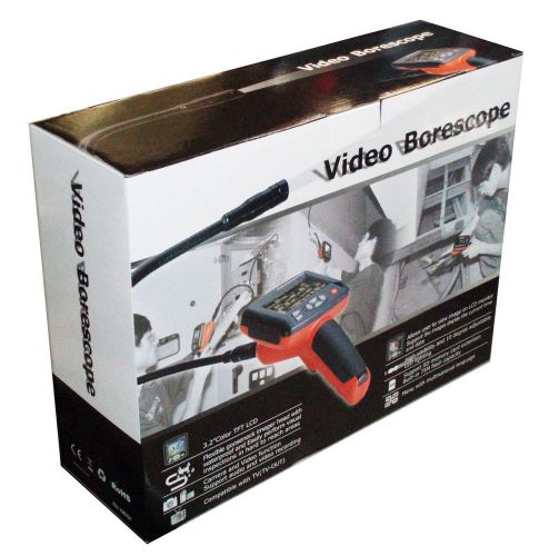 BS150 3.2&#034; Borescope Gooseneck Video Capture SD USB TVout Save Photo 17mm x 3 ft