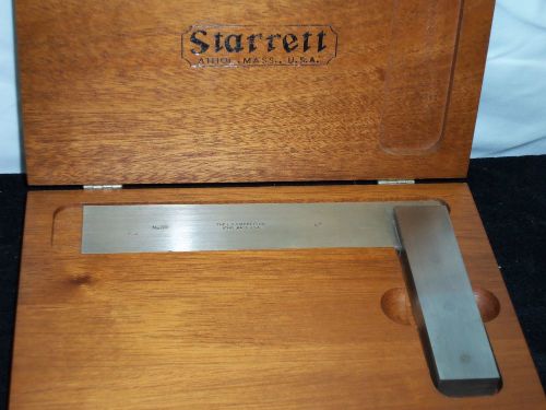 STARRETT No. 20 Precision Square 6&#034; Blade - Original Wood Logo Case