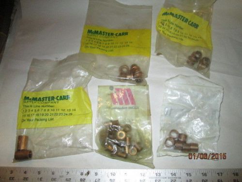 Machinist lathe mill lot of mcmaster &amp; other unused machinist bronze bushing lot for sale