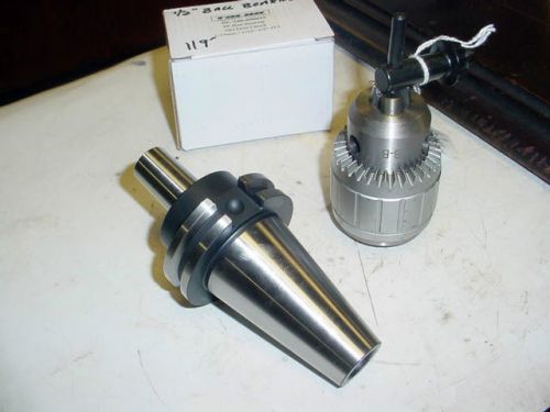Brand new cat 40- 1/2&#034; cap. key type ball bearing drill chuck free shipping for sale