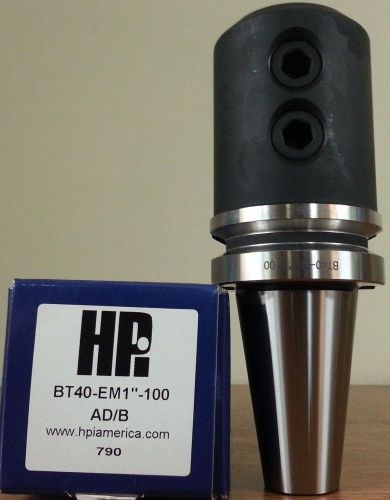 HPI Pioneer BT40 1&#034; End Mill Holder 3.94&#034; Coolant Thru DIN AD/B **NEW**