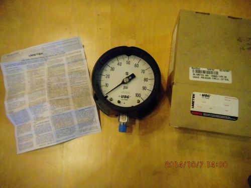 Usg  ametek pressure gauge 1981 155025x 4.5” dial 100 psi  1/4  anpt lm for sale