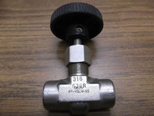 Parker 4f-v6ln-ss needle valve 316ss 1/4&#034; fnpt ends for sale