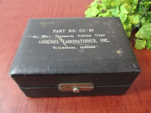 Cc-91 urschel laboratories thickness setting gage with starrett .001 711-f gage for sale