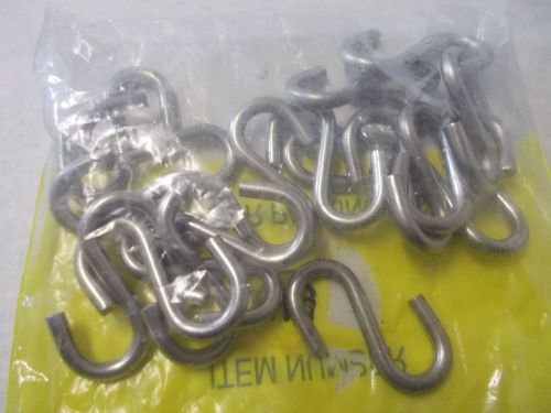 MCMASTER-CARR 9378T12 TYPE 304 SS OPEN END S-HOOK,3/16&#034; DIAMETER (LOT OF 18)
