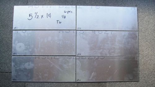 Lot 2e , 6 Pcs Aluminum Plate 1/8 all 14&#034; Long Sheet 6061-T6 .125 1/8” Thk T6