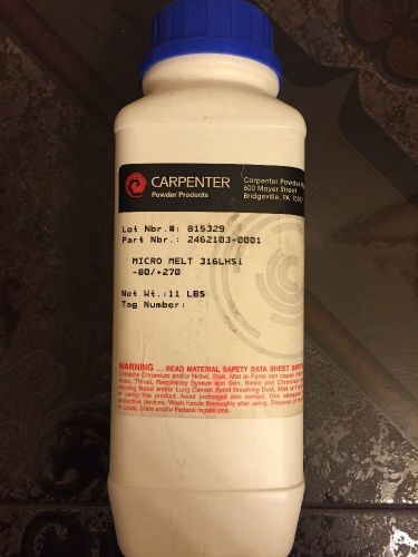 New Carpenter Powder Products Micro-Melt 316LHSi -80/+270 11lbs.