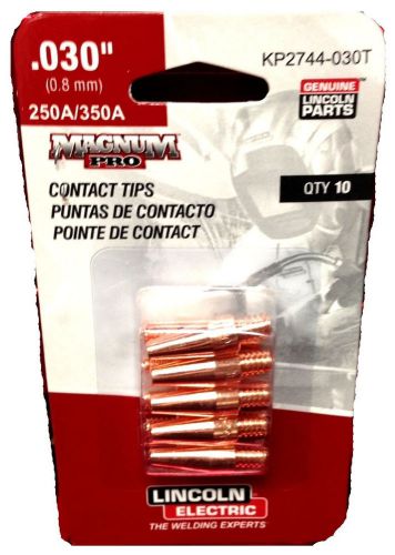 Lincoln magnum pro tapered contact tips .030&#034; 250a/350a - qty10 - kp2744-030t for sale