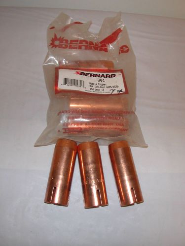 6 Bernard Copper Nozzles 3/4&#034; Old Style EZ Feed Gun #601 Mig NOS