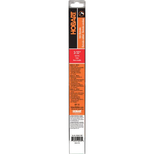 Hobart nickel 55 cast iron stick electrodes- 10-ct. pkg. 3/32in dia #h500631-rdp for sale