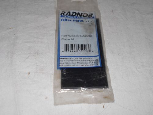 Radnor 64005006 Filter Plate 2&#034;x4-1/4&#034; Shade 10
