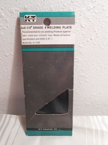 K-t industries shade 9 welding plate 2x4x1/4 arc filter for sale