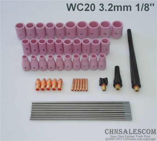 53 pcs tig welding kit for tig welding torch wp-9 wp-20 wp-25 wc20 1/8&#034; for sale