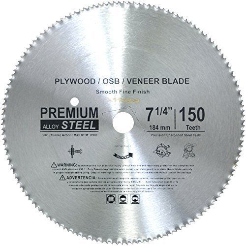 Concord Blades PW7250T150-P TCT Plywood Steel Saw Blade 7-1/4-Inch 150 Teeth wit
