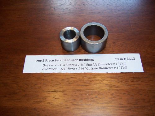 Shaper cutter arbor spindle - set of 2 bushings - 1 1/4” &amp; 3/4” bore  for sale