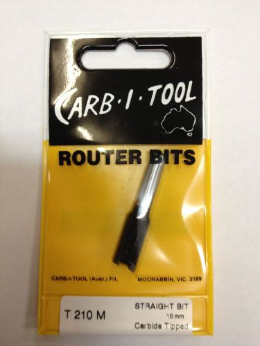 CARB-I-TOOL T 210 M 10mm x  1/4 ” CARBIDE TIPPED STRAIGHT CUT ROUTER BIT
