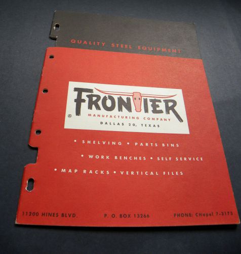 1958 Frontier Steel Equipment Catalog for factories, shops, warehouses etc.