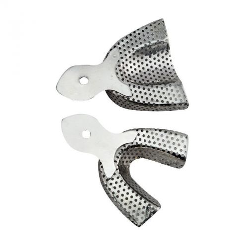 New 2pcs Dental Stainless Steel Anterior Impression Trays autoclavable
