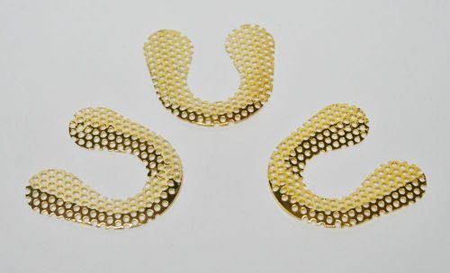 Dental Lab Grid Strengtheners Reinforcement Mesh 10 Pcs Gold Plated Lower