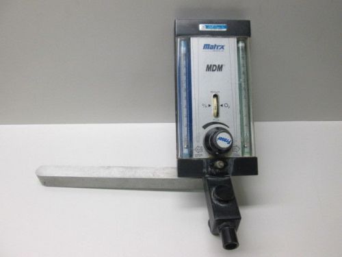 Matrx mdm dental n2o nitrous oxide flowmeter monitoring system w/ mount &amp; screws for sale
