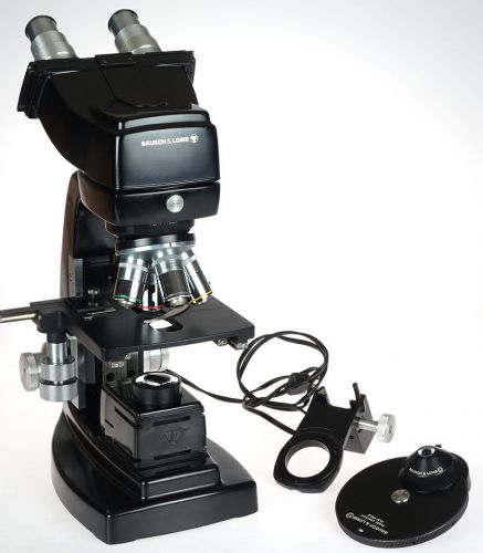 Bausch &amp; Lomb Binocular Microscope w/4 Phase lenses and Condenser + Light