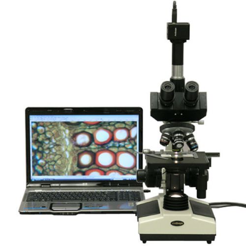 40x-1600x doctor veterinary clinic biological compound microscope + 8mp camera for sale