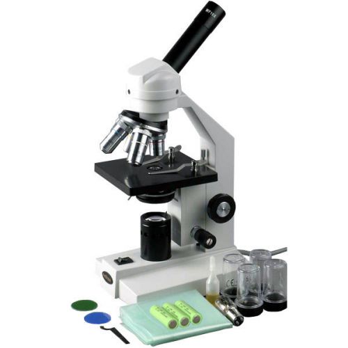 40x-1000x Cordless LED Compound Biological Microscope