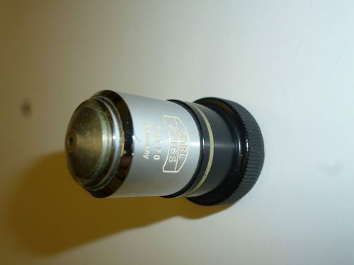Carl Zeiss (Seiss) Microscope Objective Lens Plan 40/0.63/ 160/0,  L7