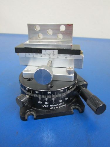 Newport 481-A Rotation Stage Positioner Assembly w Alignment Plate Micrometer