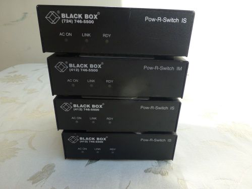 Lot of (4) BLACK BOX Pow-R-Switch IS SWI031A &amp;30A 1 IM / 2  120V AC 60HZ 10AMPS