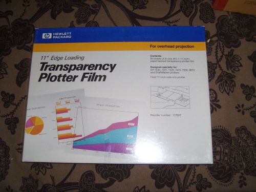 HEWLETT PACKARD TRANSPARENCY PLOTTER FILM FOR HP 7470 AND COLORPRO 17702T