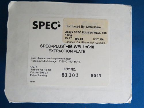 Spec 96-well Extraction Plate C18 15mg Solid Phase Extraction SPE 596-03