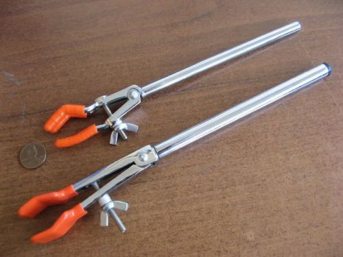 2 Set MICRO CLAMPS Holders Laboratory Lab Jaw Rods Small Support Tools Metal new
