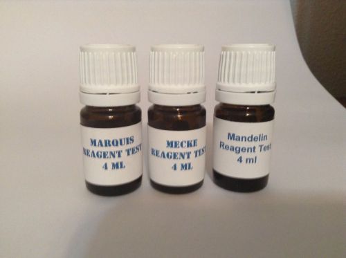 Marquis, mecke, and mandelin reagent tests - 5 ml each for sale
