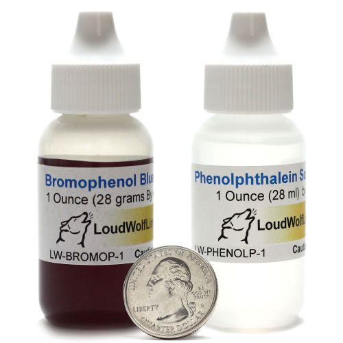 Ph indicator pack / bromophenol blue (0.1%) + phenolphthalein (1%) / 1 oz each for sale