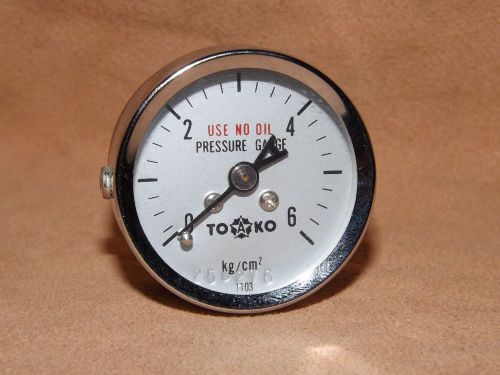 Shimadzu cfc-14pm part: toako 1103 0-6 kg cm2 fine chemical pressure gauge for sale