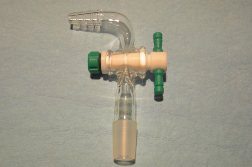 Chemglass 90? flow control gas adapter w/ stopcock 14/20 joint for sale