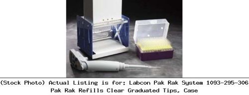 Labcon Pak Rak System 1093-295-306 Pak Rak Refills Clear Graduated Tips, Case