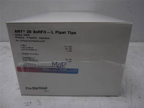 New mbp art 20 softfit l pipet tips 96 tips/tray 10 trays/pack cat no. 2749-hr for sale