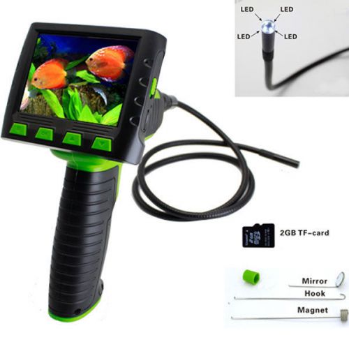 3.5&#034; lcd wireless snake inspection 9mm camera borescope recordable monitor 2m for sale