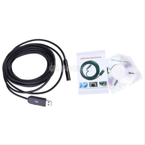 #gi 7M USB Waterproof HD 4-LED Borescope Endoscope Inspection Tube Visual Camera