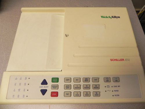 Welch allyn schiller at-2 ecg ekg w/ manual &amp; cables for sale