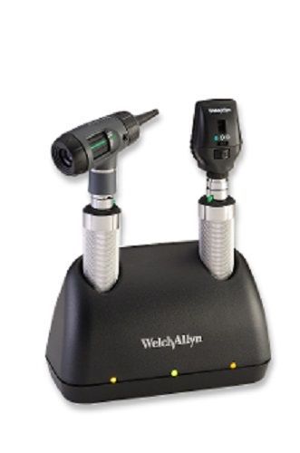 Welch Allyn Desk Set Coax Ophthal MacrView Otoscope &amp; NiCd Handles Model 71641-M
