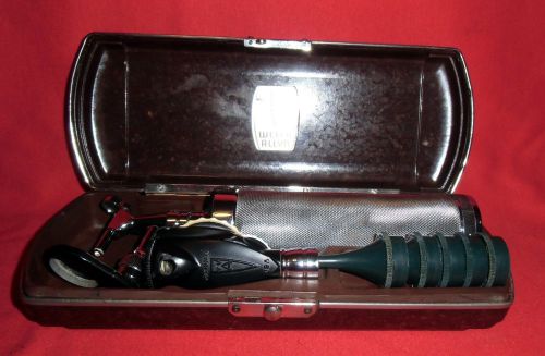 Vintage Welch Allyn, Otoscope &amp; Ophthalmoscope Set in Case Pat. No. 163, 210