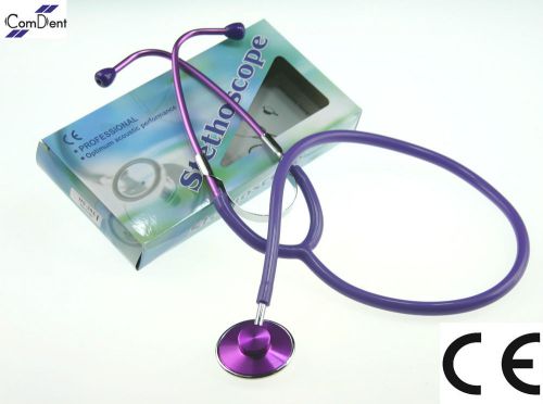 Single head stethoscope medical emt nurse doctor vet student  adult size purple for sale