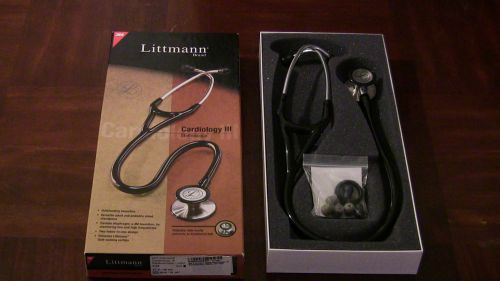Littmann brand 3m cardiology iii stethoscope 27 inch black model 3128 for sale