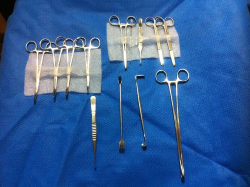 Lot of 15pcs Stainless Steel Surgical Tools