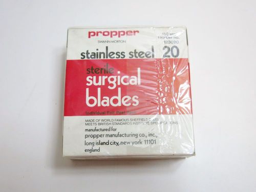 150 propper swann morton stinless steel surgrical blades no 123020 20 for sale