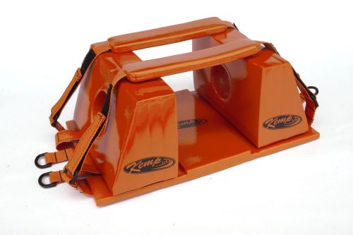 Orange head immobilizer for spineboard w straps baseplate floats 10&#034; x 16&#034; for sale